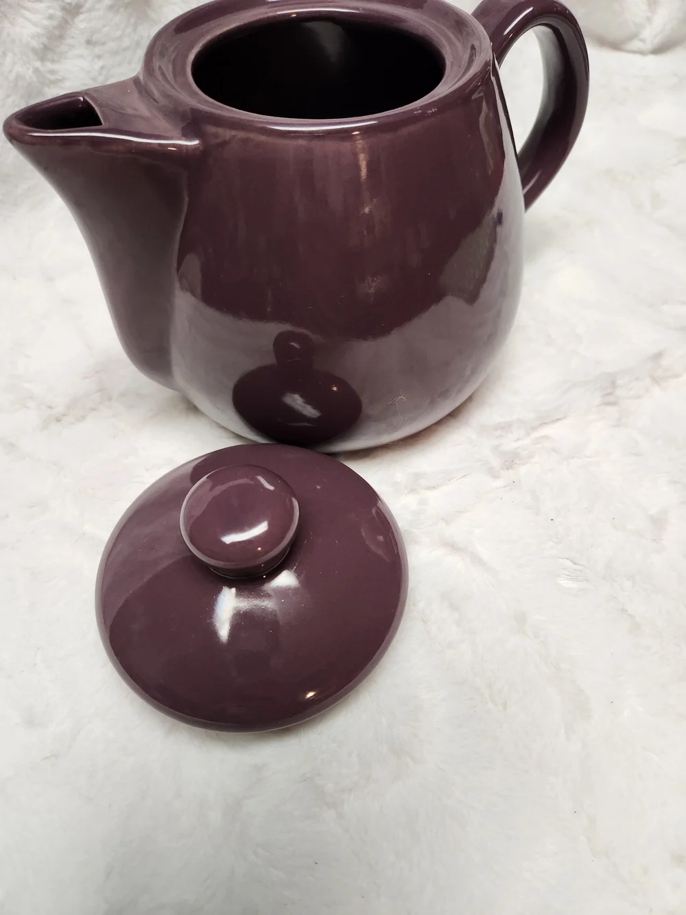 California Pantry Ceramic Plum Teapot with Lid